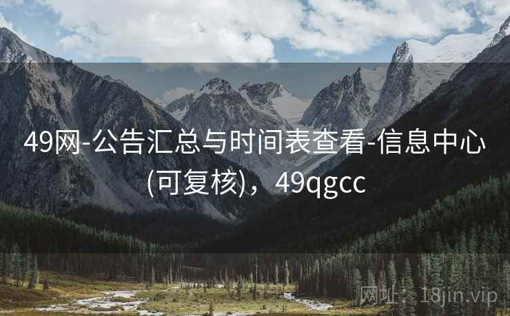 49网-公告汇总与时间表查看-信息中心(可复核)，49qgcc